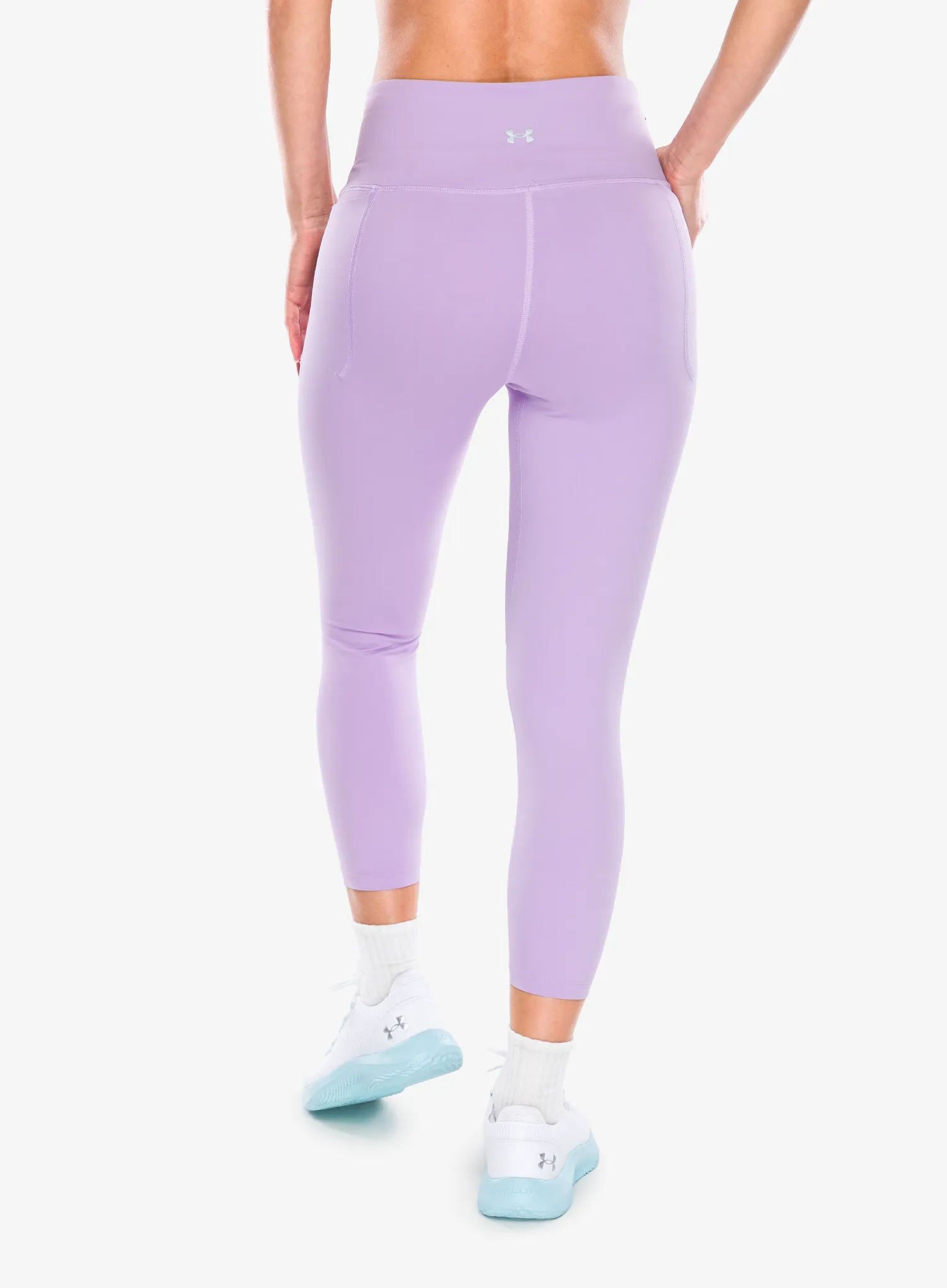 Ženske tekaške pajkice Under Armour Meridian Ankle Leg - octane/metallic silver