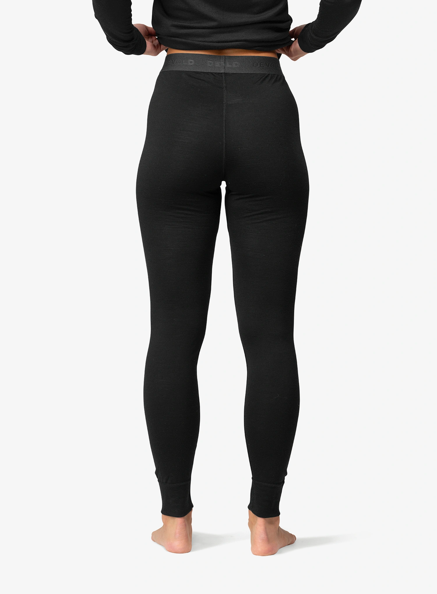 Ženske termo pajkice Devold Breeze Plus Merino 200 Longs - black