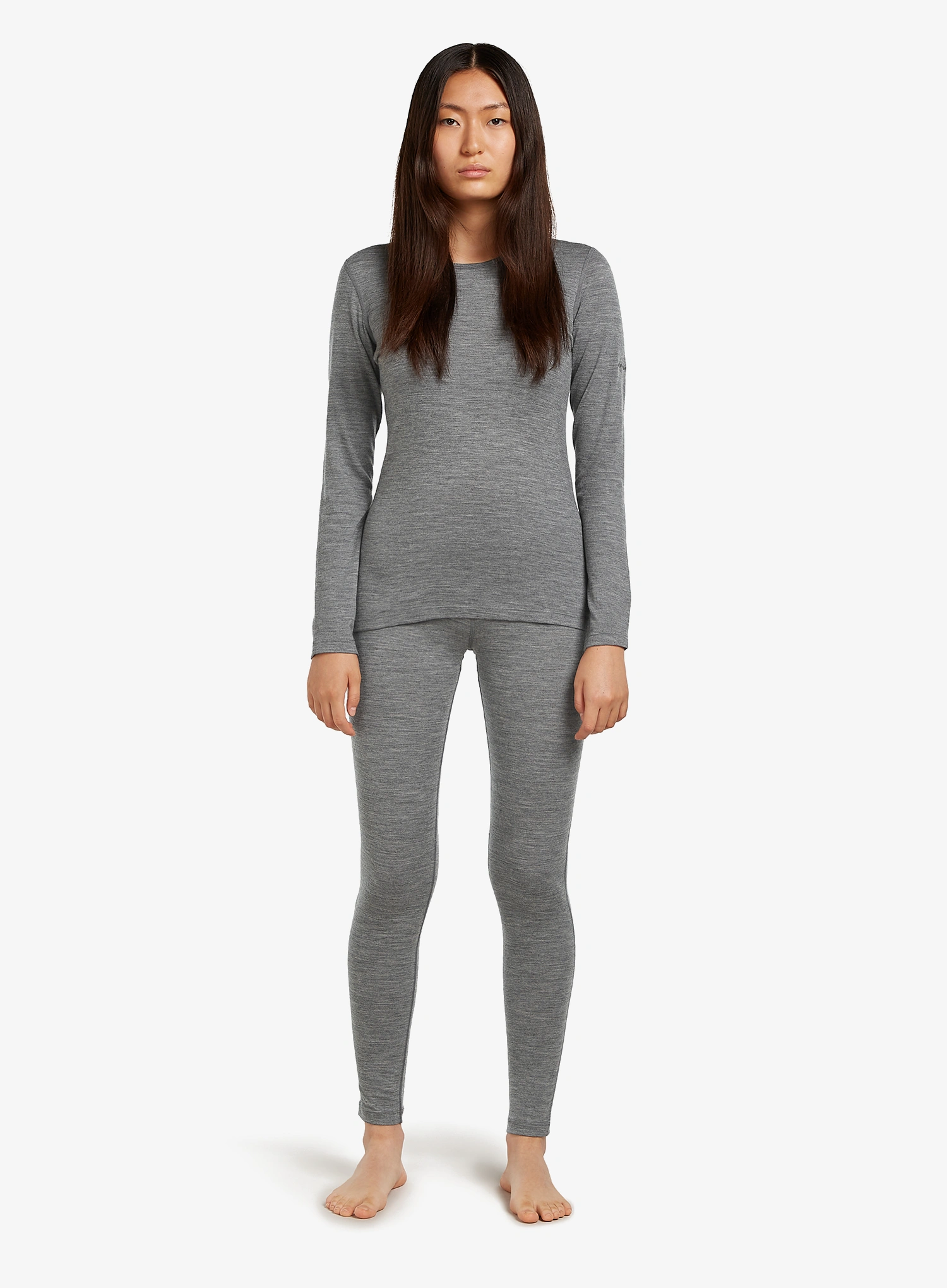 Ženske termo pajkice Icebreaker 200 Oasis Leggings - gritstone hthr