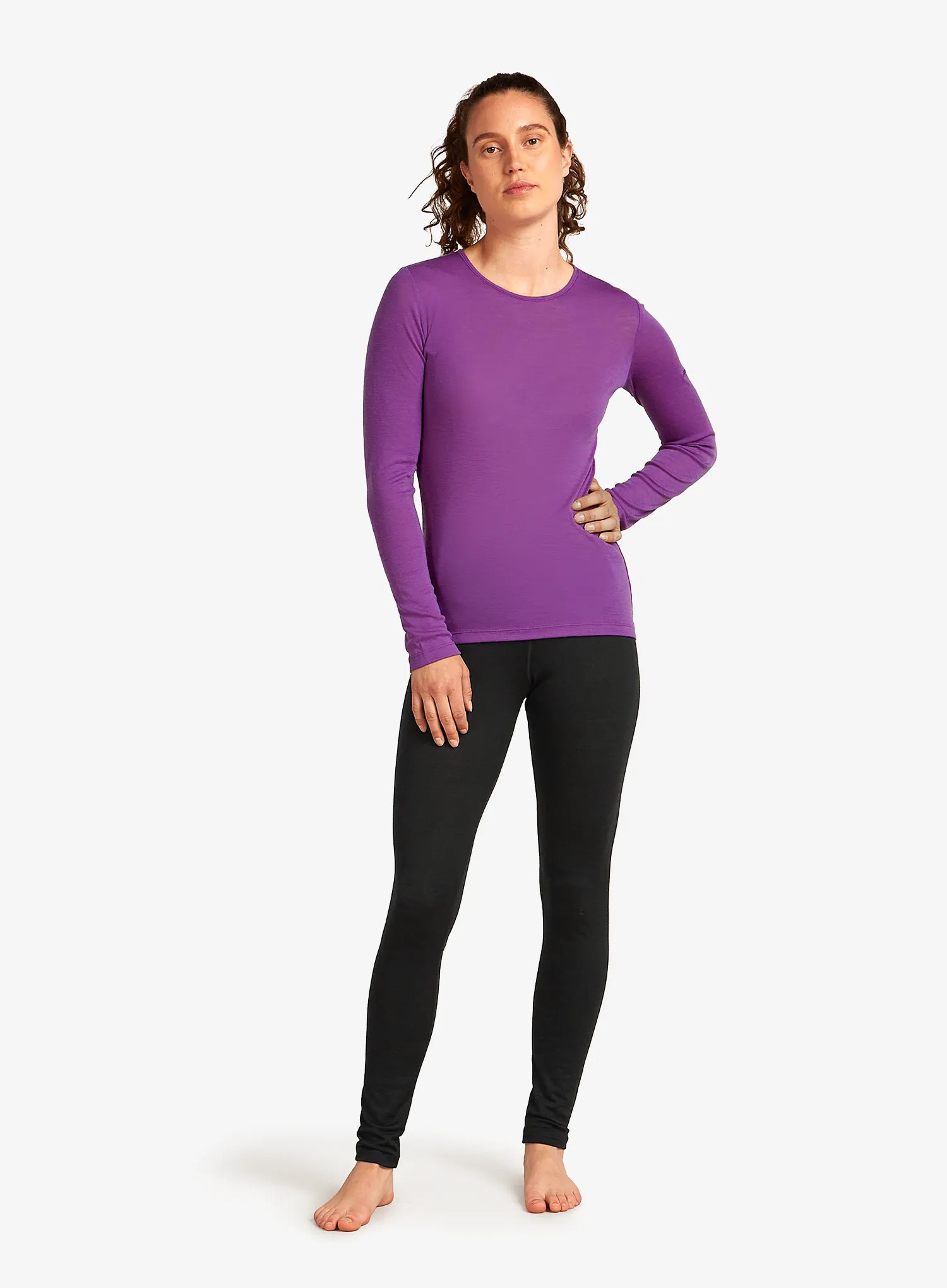 Ženske termo pajkice Icebreaker Merino 200 Oasis High Rise Leggings - black