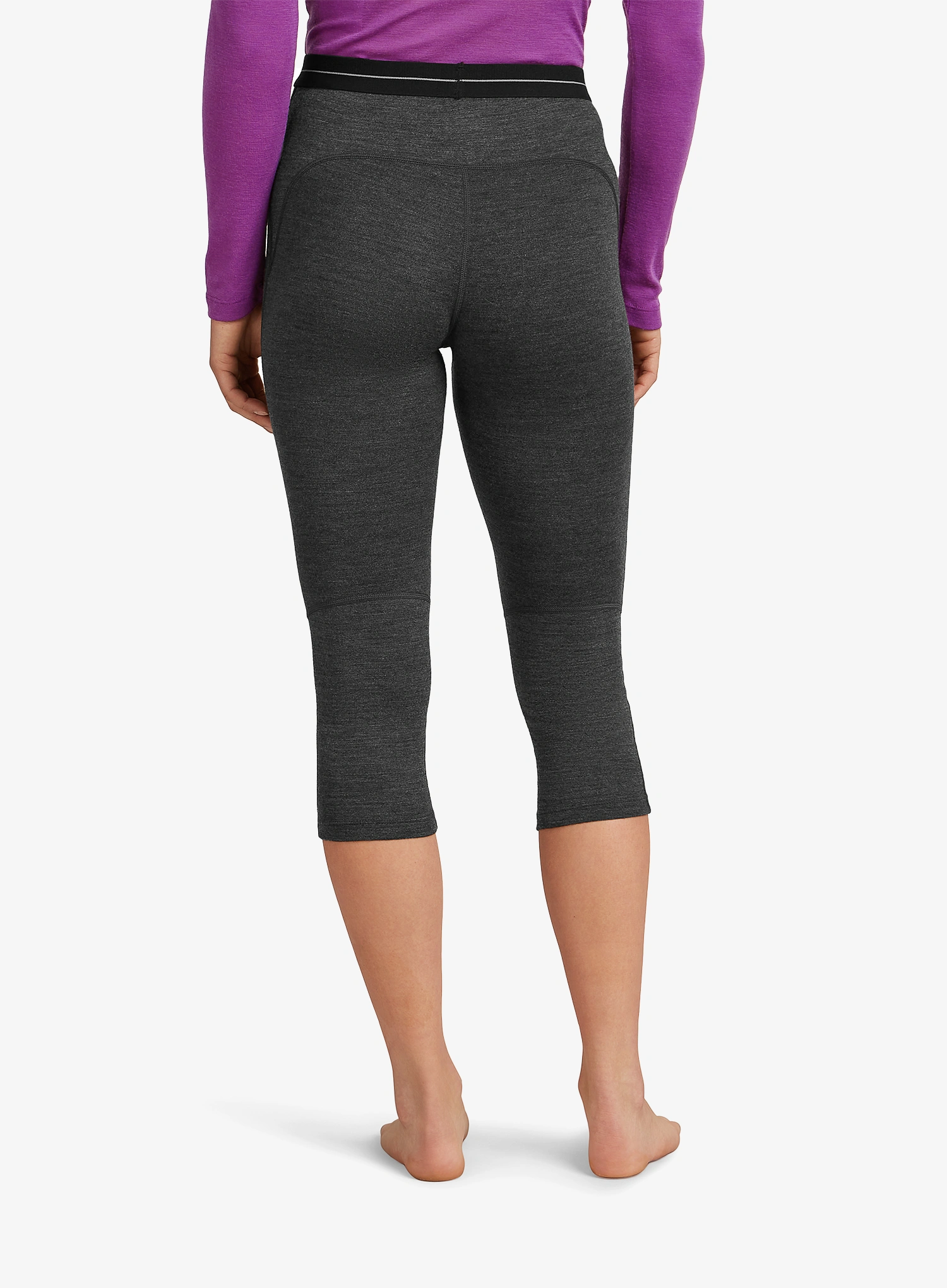Ženske termo pajkice Icebreaker Merino 260 ZoneKnit 3/4 Leggings - jet hthr