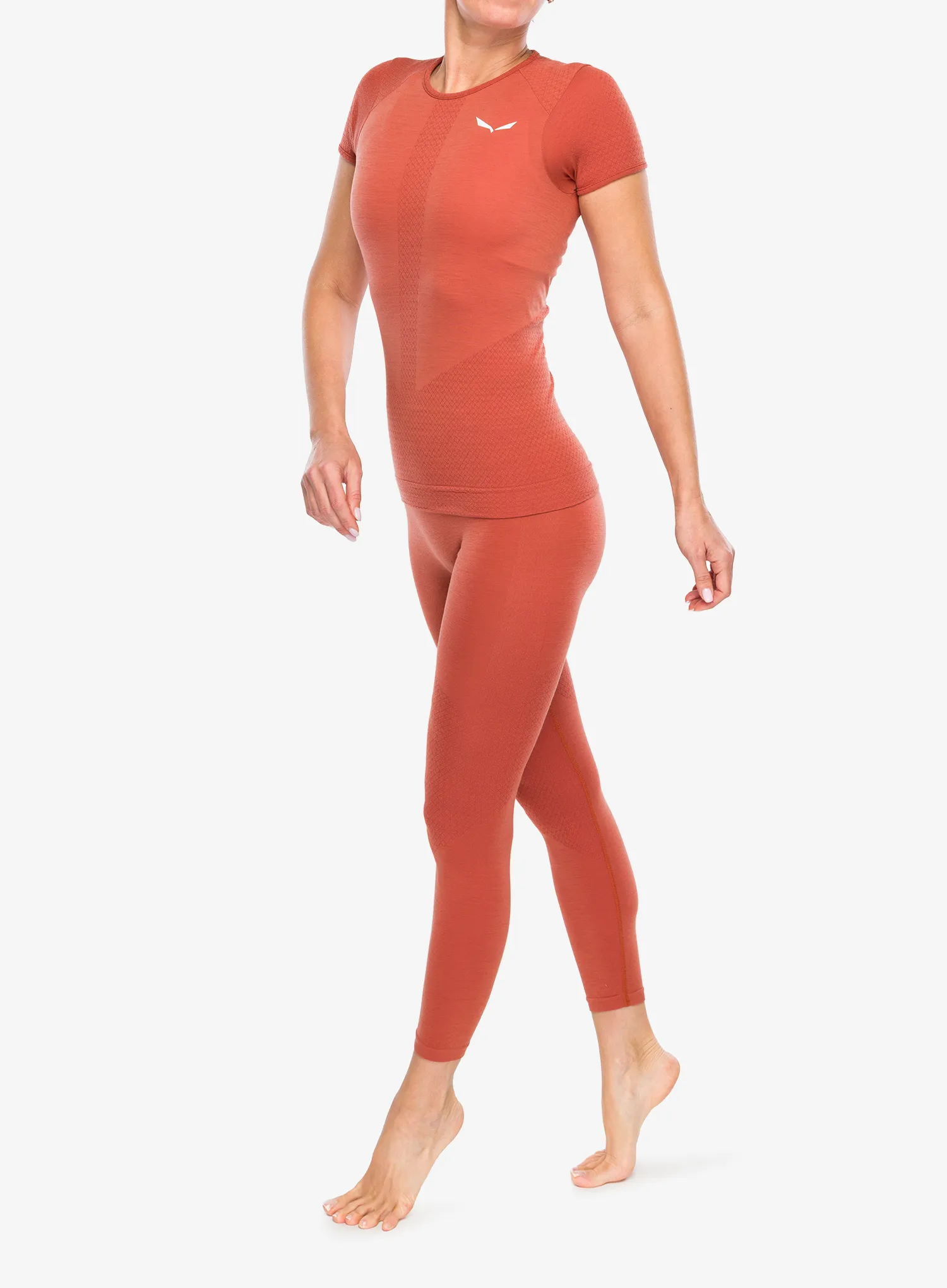 Ženske termo pajkice Salewa Zebru Responsive Tight - etruscan red
