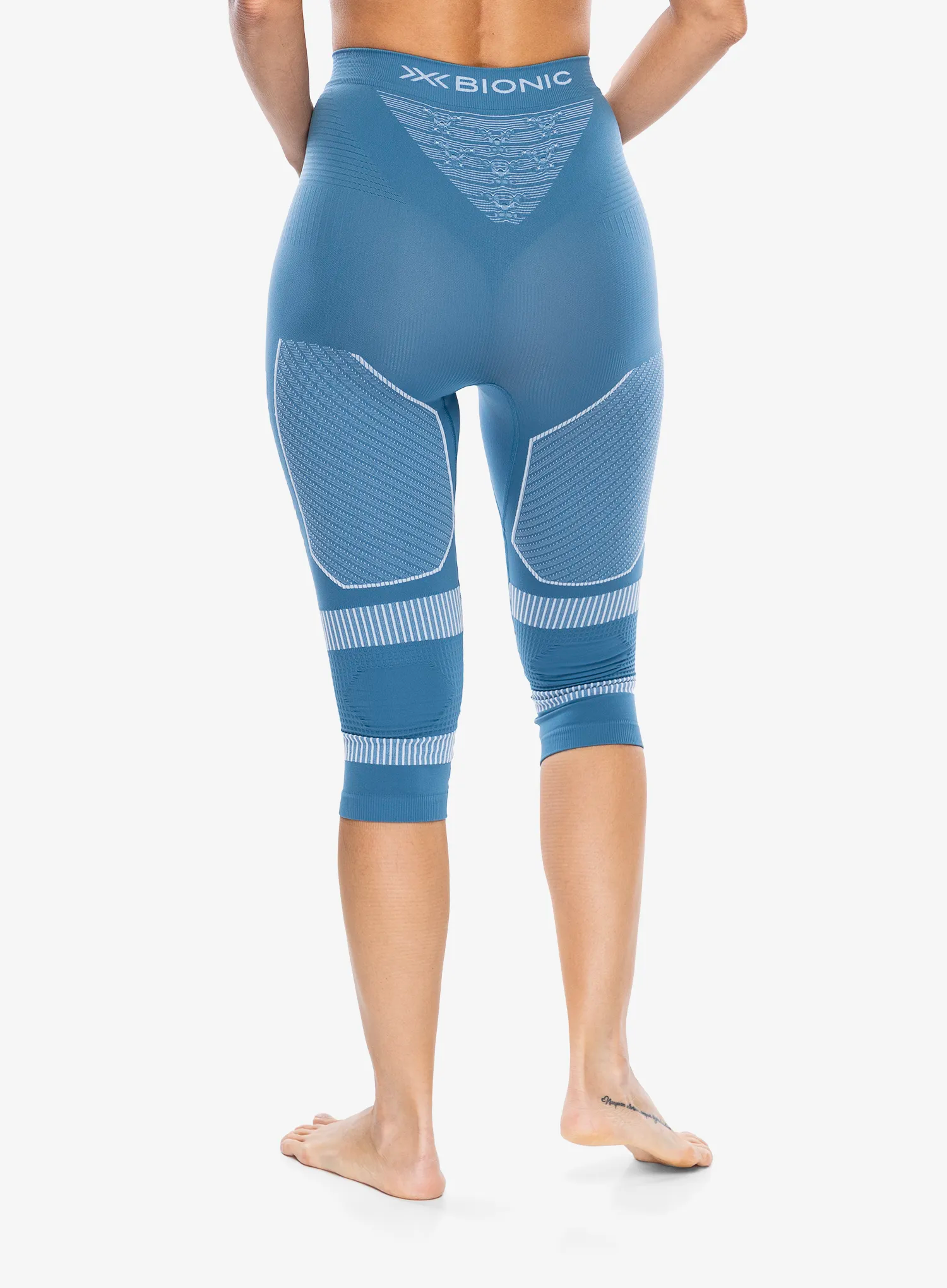 Ženske termo pajkice X-Bionic Energy Accumulator Light Pants 3/4 - blue/arctic white