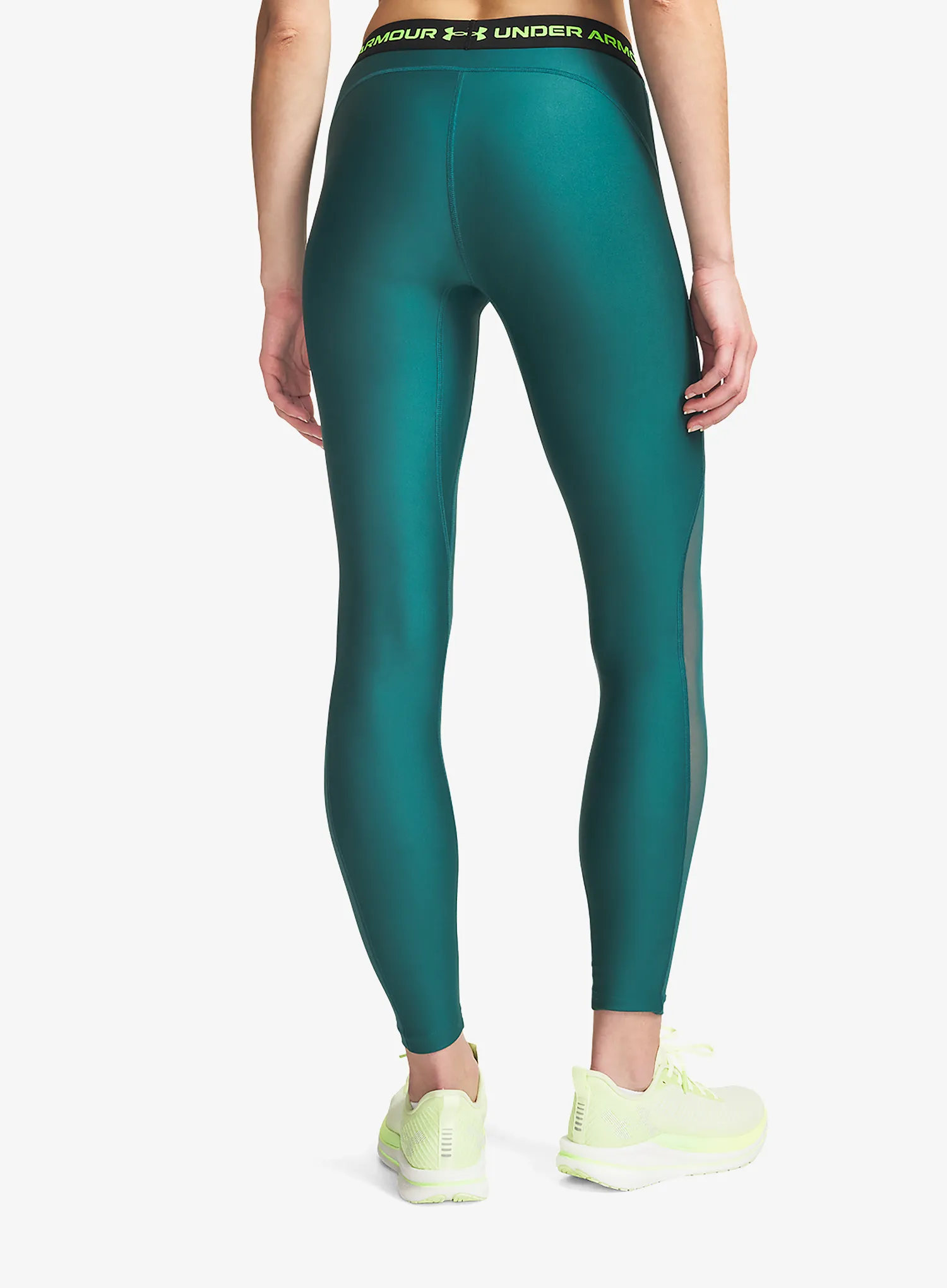 Ženske gamaše Under Armour Heatgear Mesh Legging - rack green/hyper green