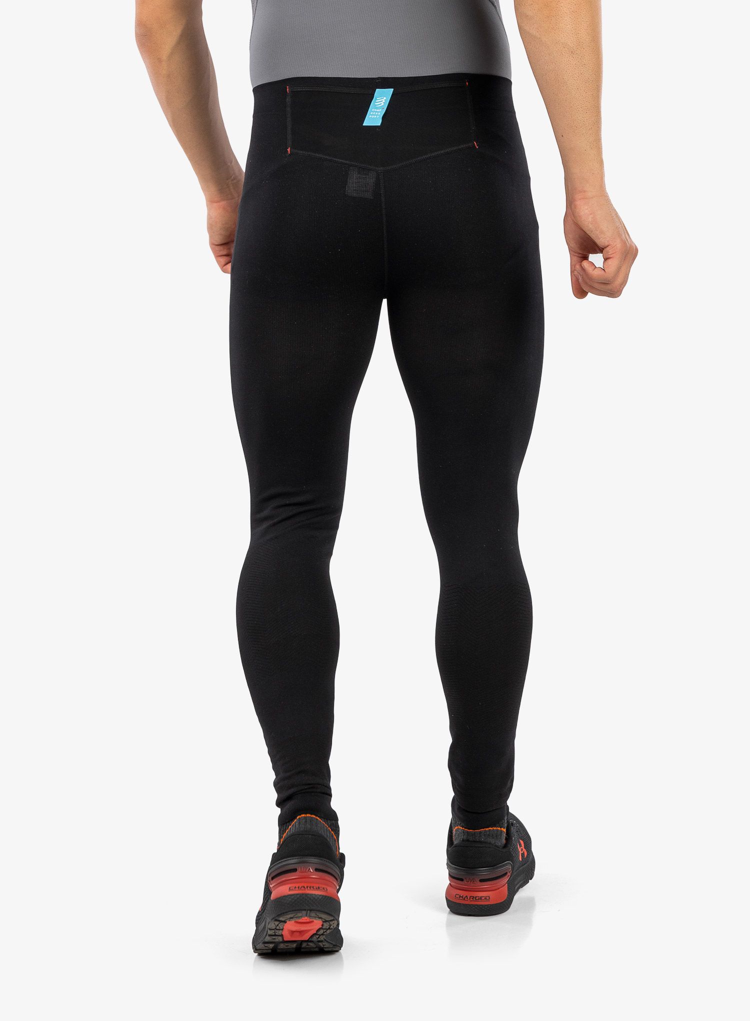 Moške pajkice za tek Compressport Trail Under Control Full Tights - black