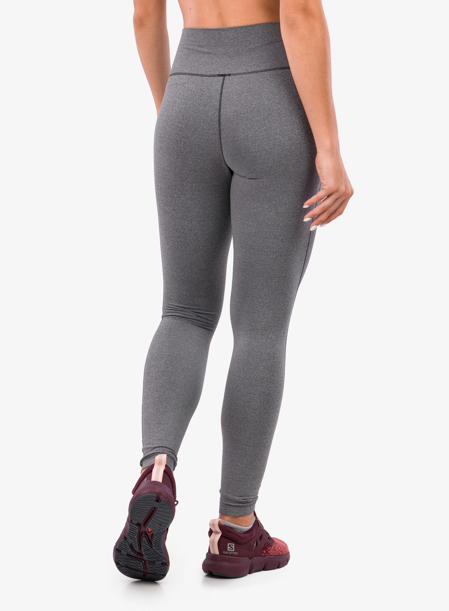 Ženske tekaške pajkice Salomon Essential Warm Tights - black/heather