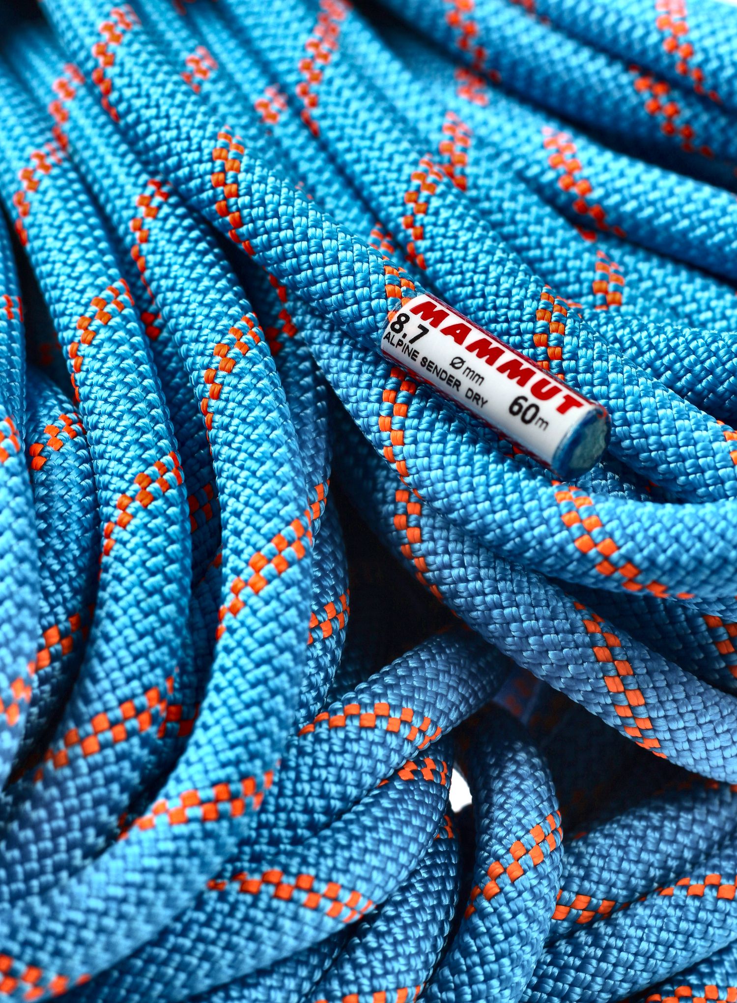 Dinamična vrv Mammut 8.7 Alpine Sender Dry Rope 60 m - ocean/vibrant orange