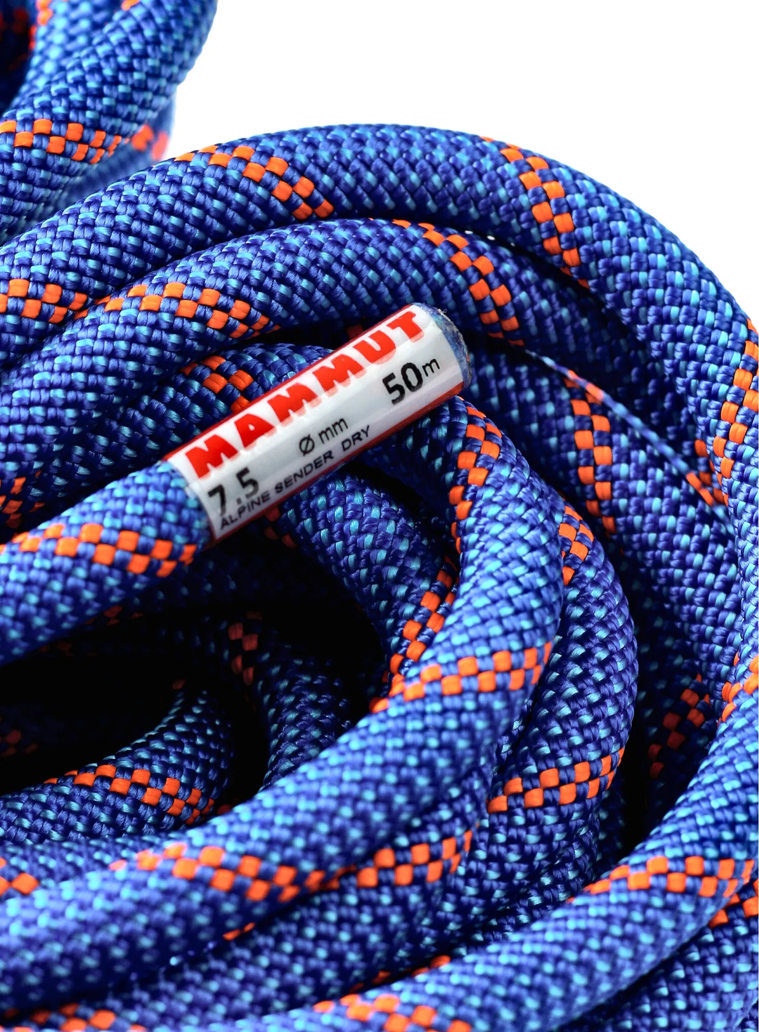 Plezalna vrv Mammut 7.5 Alpine Sender Dry Rope 50 m - blue/vibrant orange