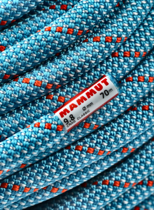 Plezalna vrv Mammut 9.8 Crag Classic Rope 70 m - white/ice mint