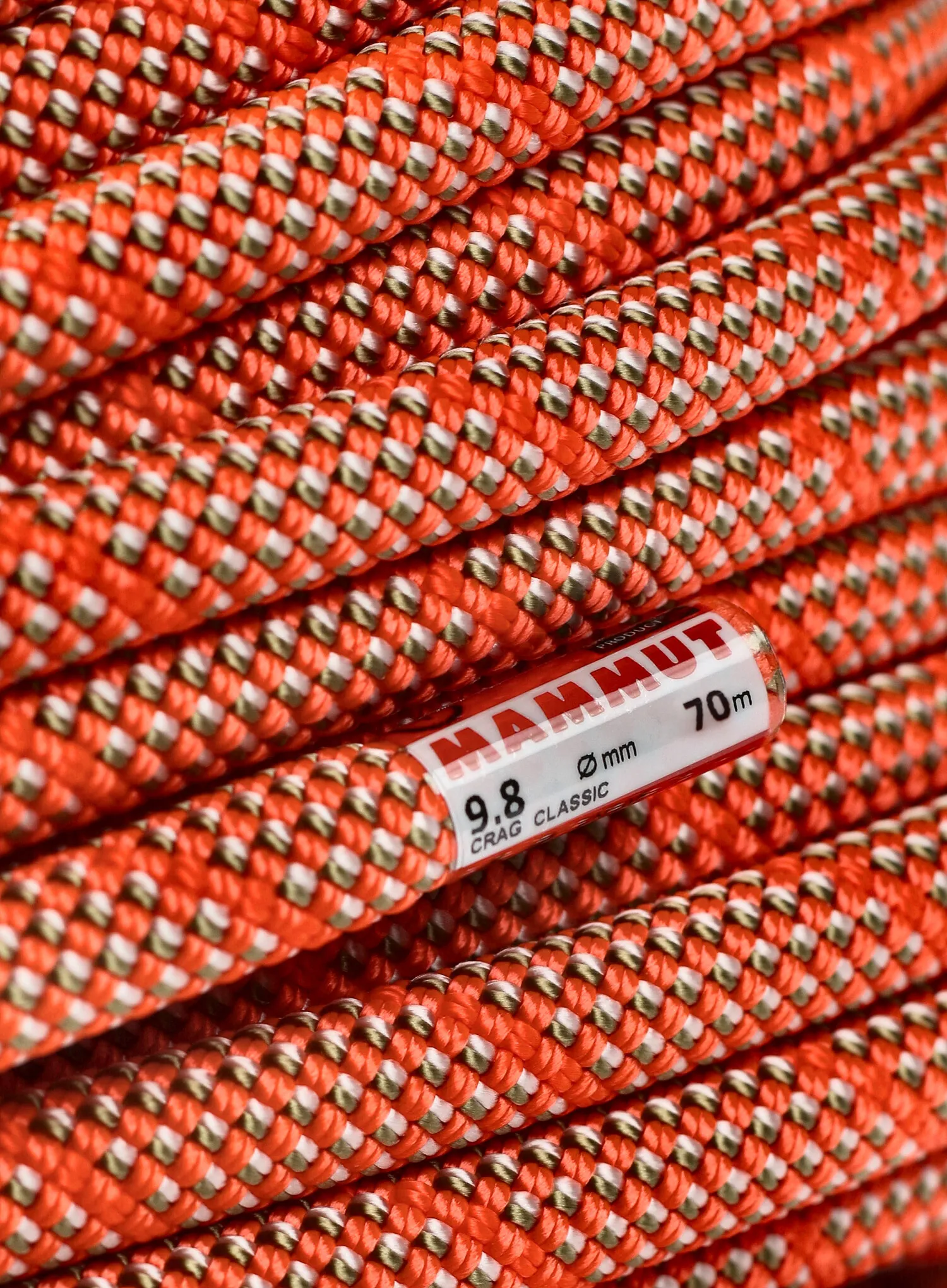 Plezalna vrv Mammut 9.8 Crag Classic Rope 70 m - white/orange
