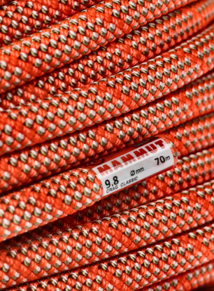 Plezalna vrv Mammut 9.8 Crag Classic Rope 70 m - white/orange