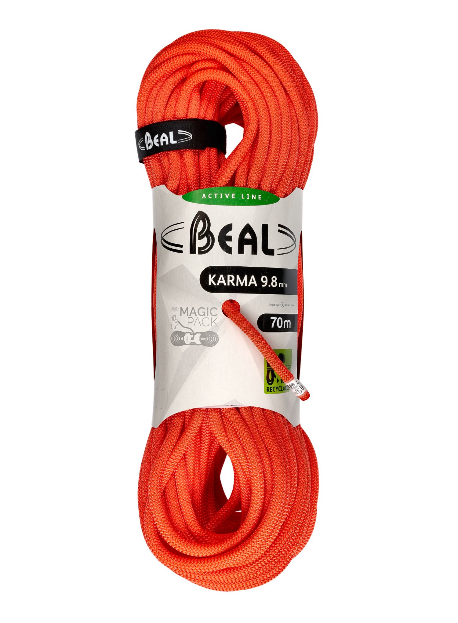 Dinamična vrv Beal Karma 9,8 mm 70 m Standard - solid orange