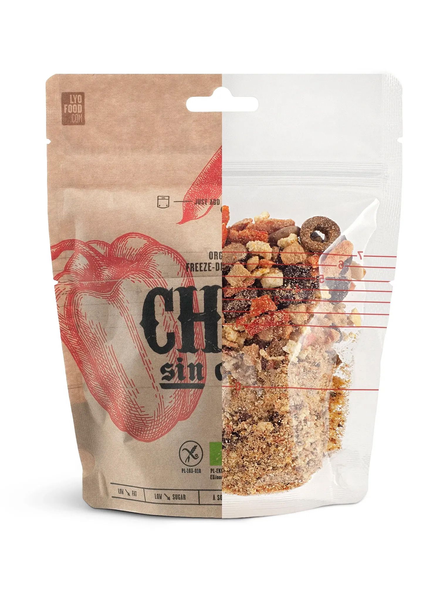 Liofilizat LYOFOOD Bistro Eco chilli sin carne s polento 270 g