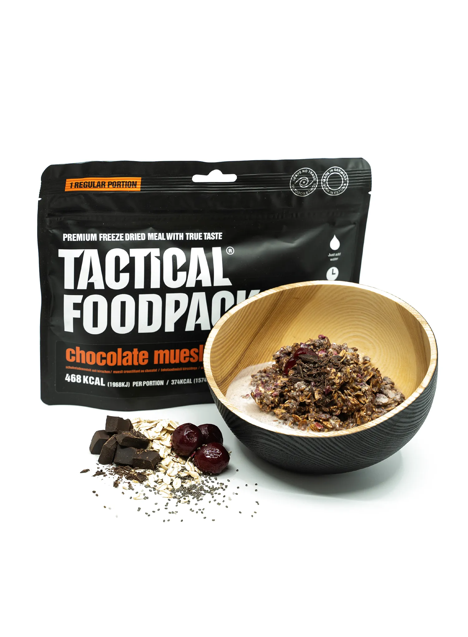 Liofilizat Tactical Foodpack Čokoladni müsli s češnjami 275 g