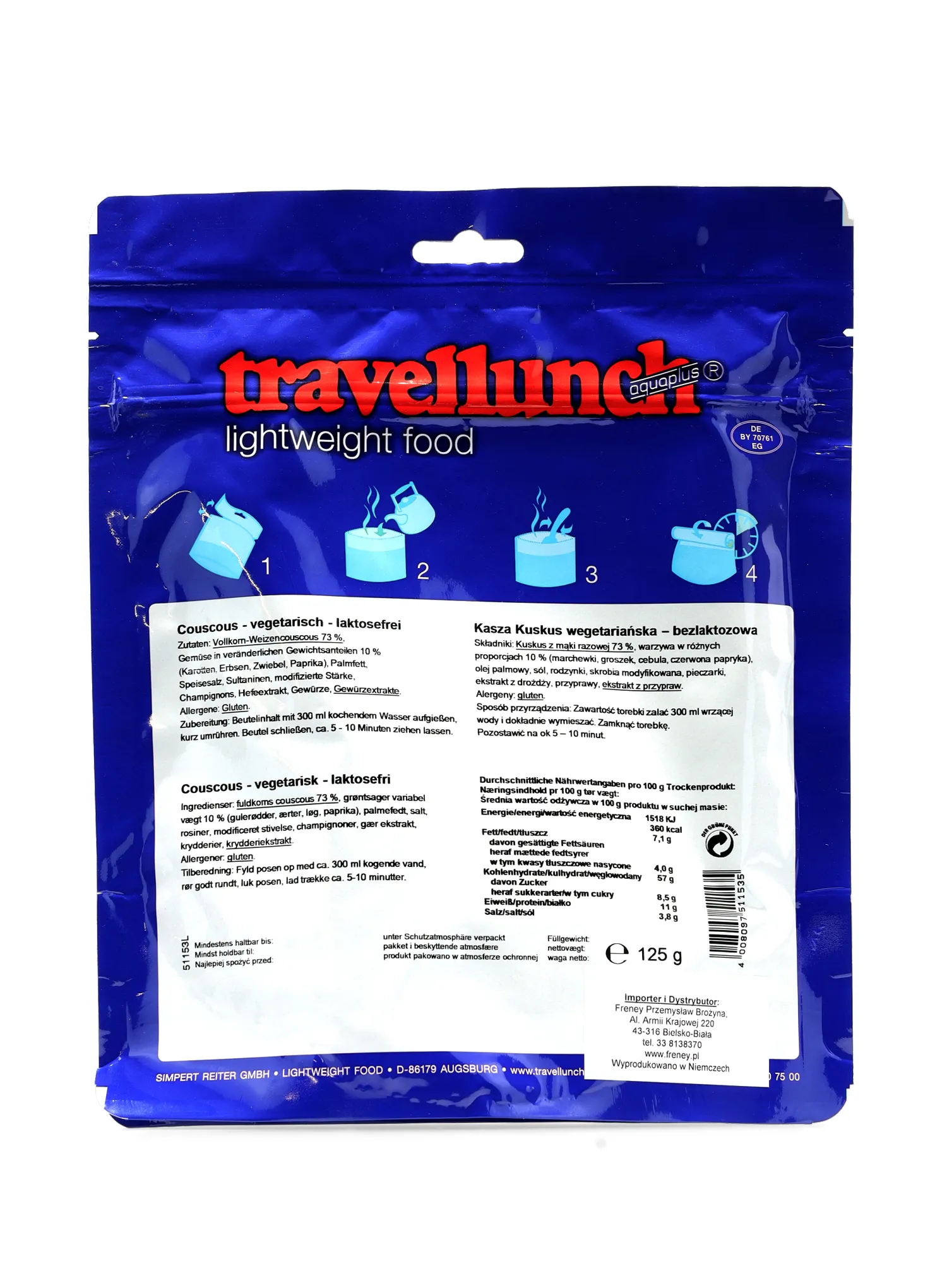 Liofilizat Travellunch Vegetarian couscous with vegetables 425 g