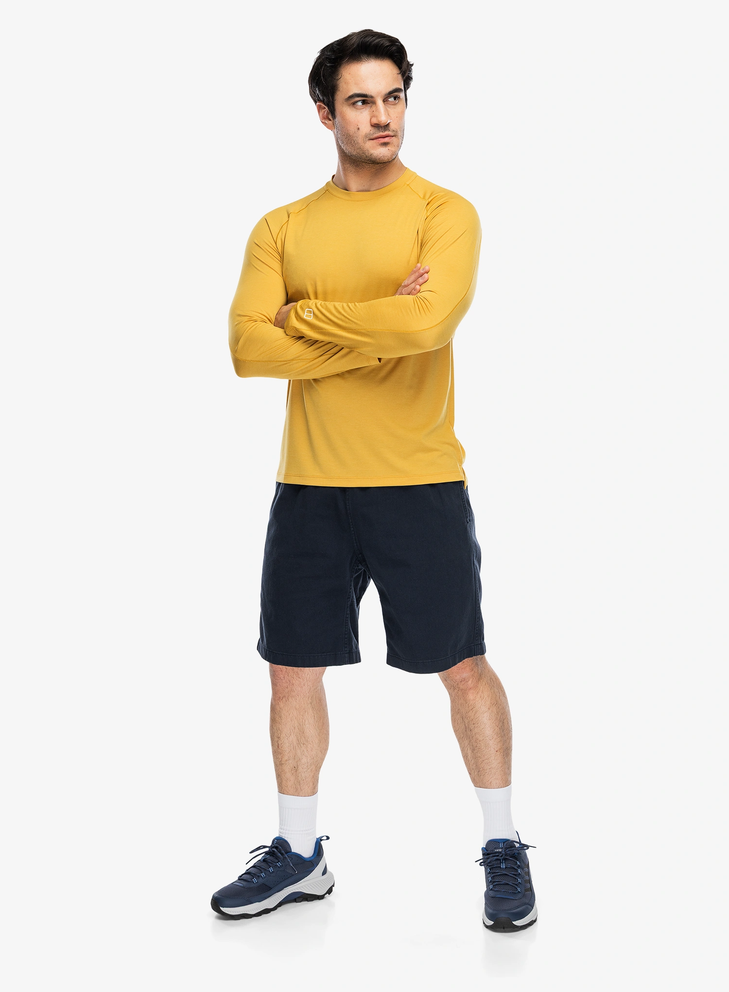 Majica z dolgimi rokavi Berghaus Ivyhill Light Ls Tech Tee Am - spiced mustard