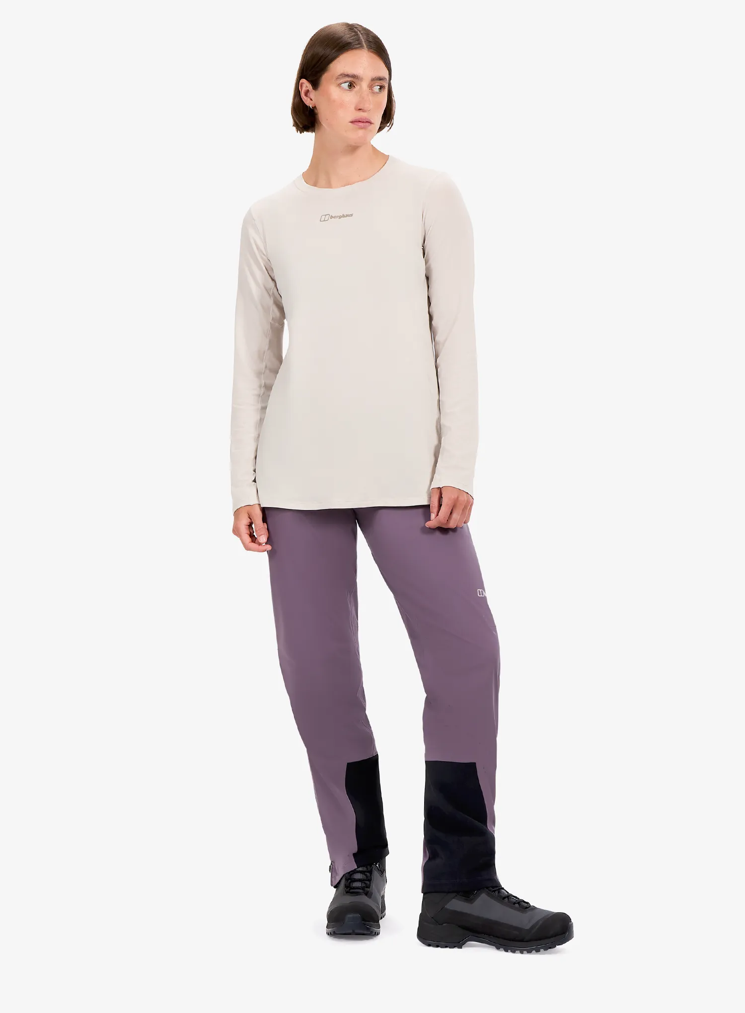 Ženski longsleeve Berghaus Delta Ls Tee Af - stone