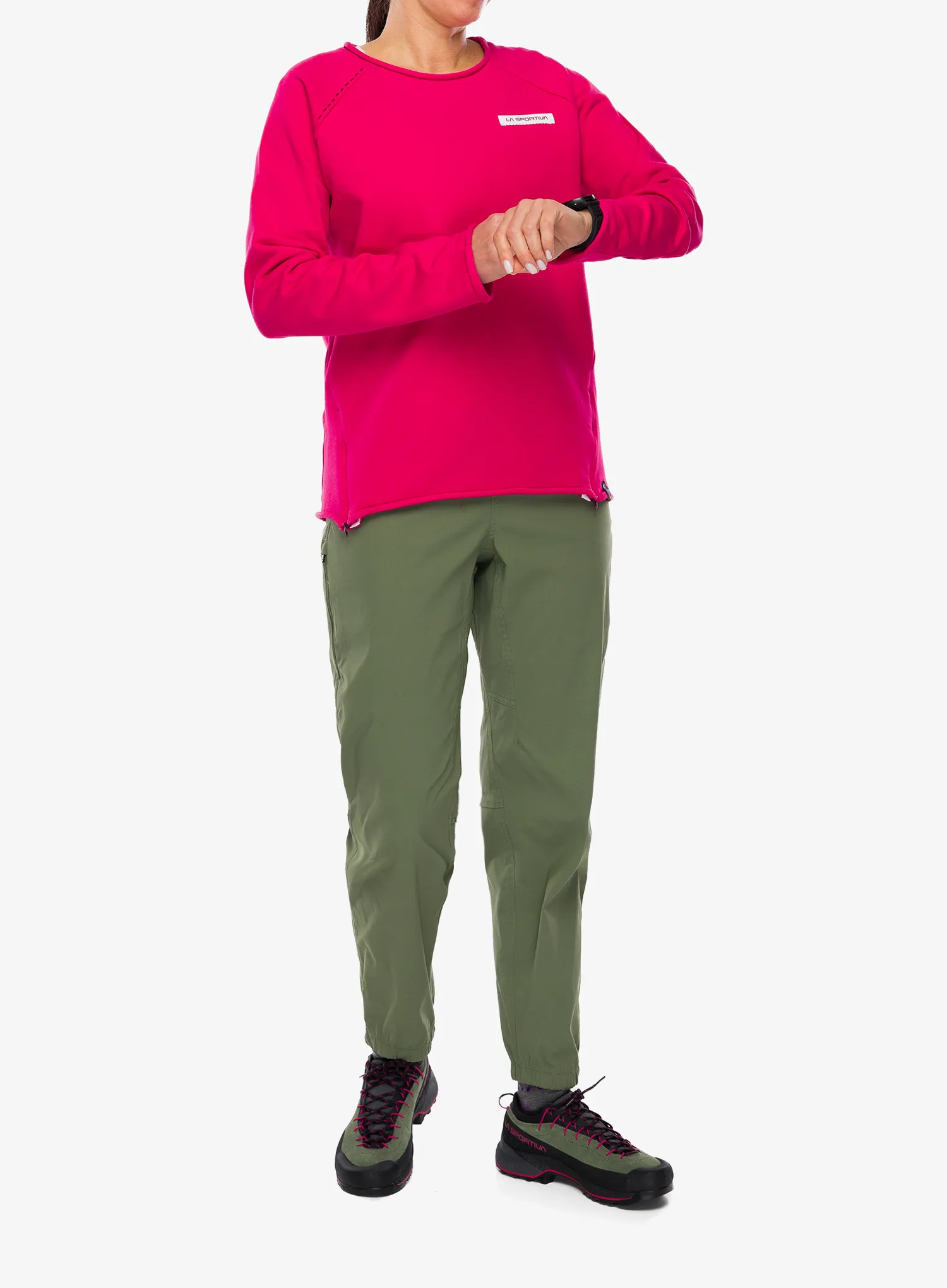 Ženski longsleeve La Sportiva Tufa Sweater - azalea