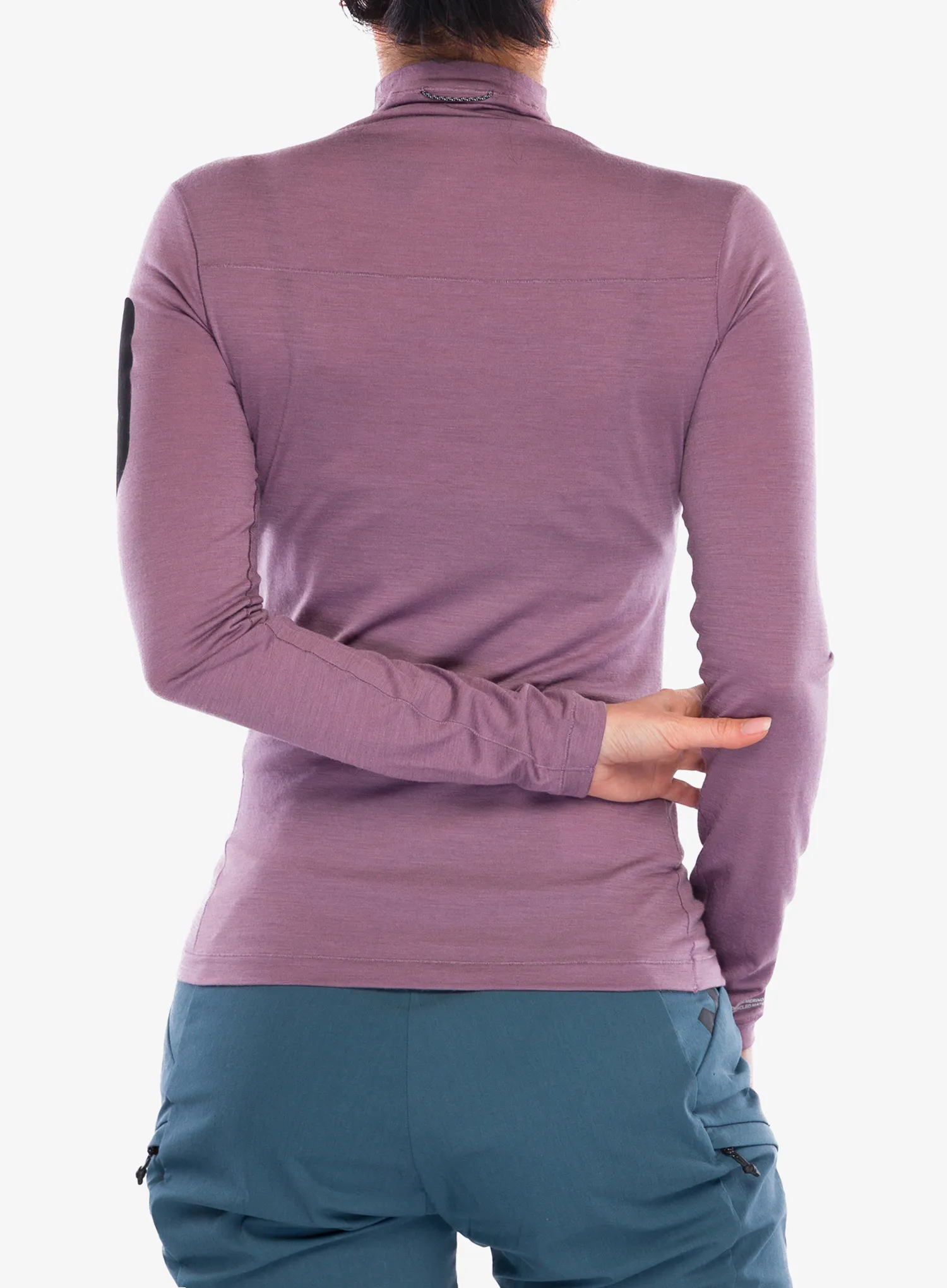 Ženski longsleeve Mons Royale Diversion Merino Mock Neck Long Sleeve - mauve