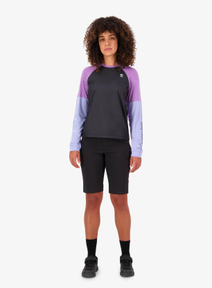 Ženski longsleeve Mons Royale Tarn Merino Bike Wind Jersey - skyline/bloom/black