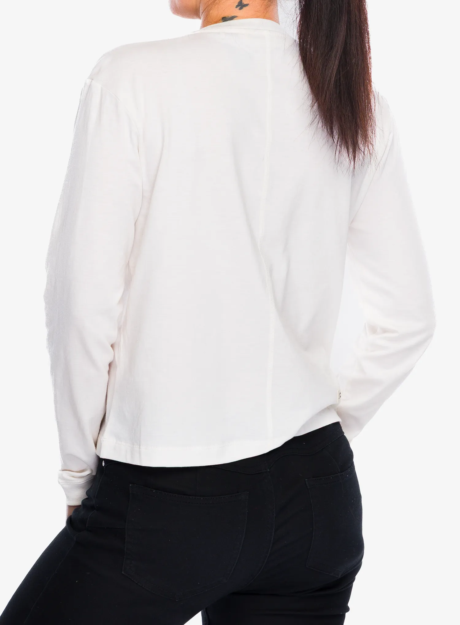 Ženski longsleeve Mons Royale Yonder Merino Organic Cotton Long Sleeve - vintage white
