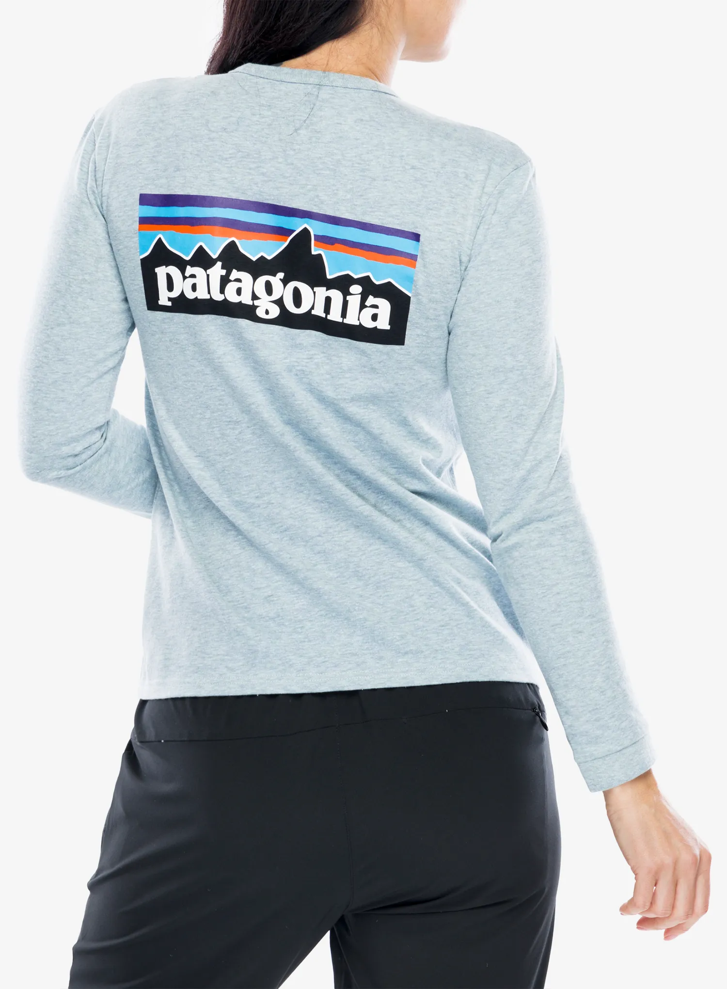 Ženski longsleeve Patagonia L/S P-6 Logo Responsibili-Tee - thermal blue