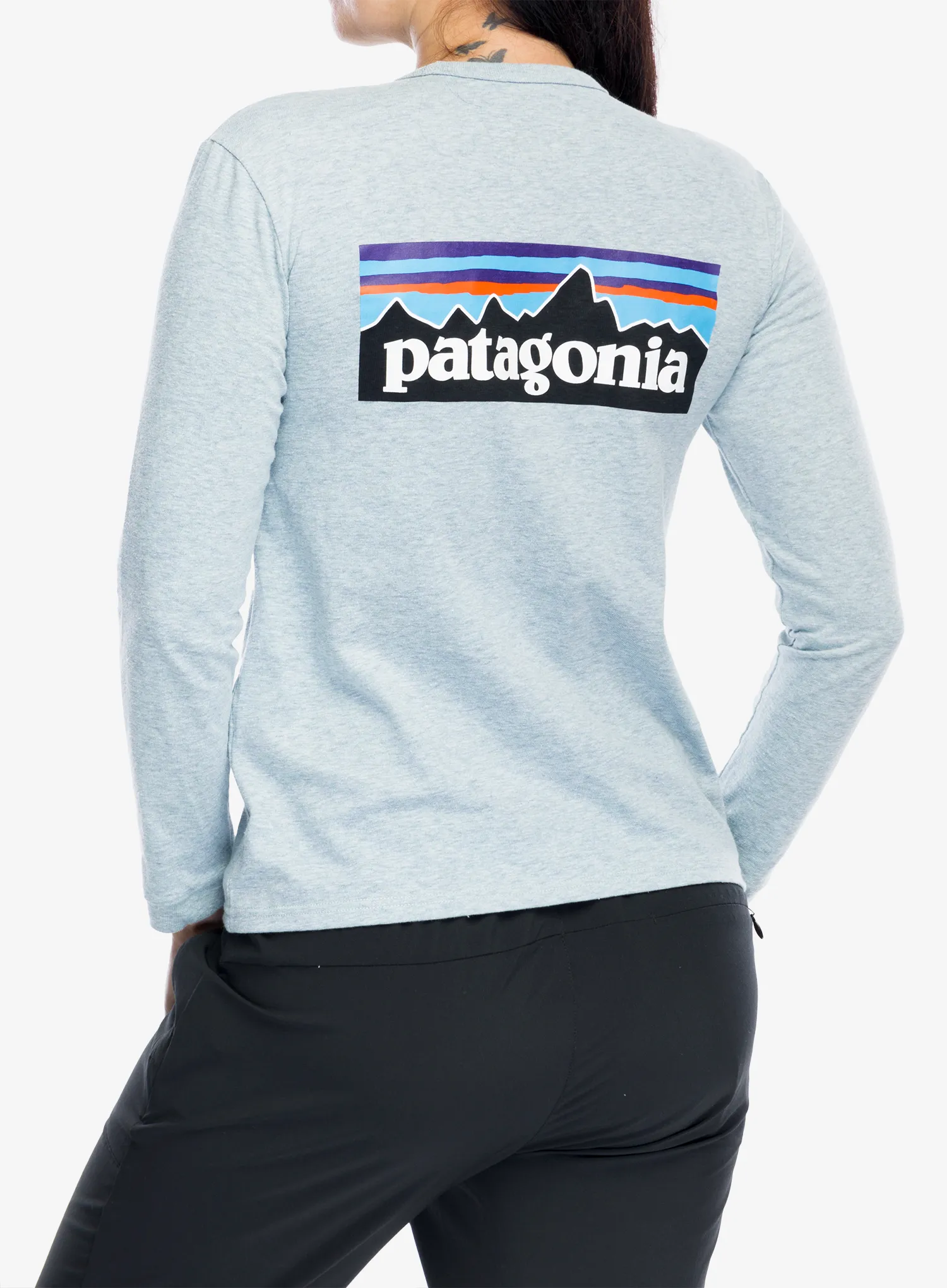 Ženski longsleeve Patagonia L/S P-6 Logo Responsibili-Tee - thermal blue