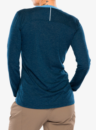 Ženski longsleeve Vaude Sveit LS Shirt II - dark sea