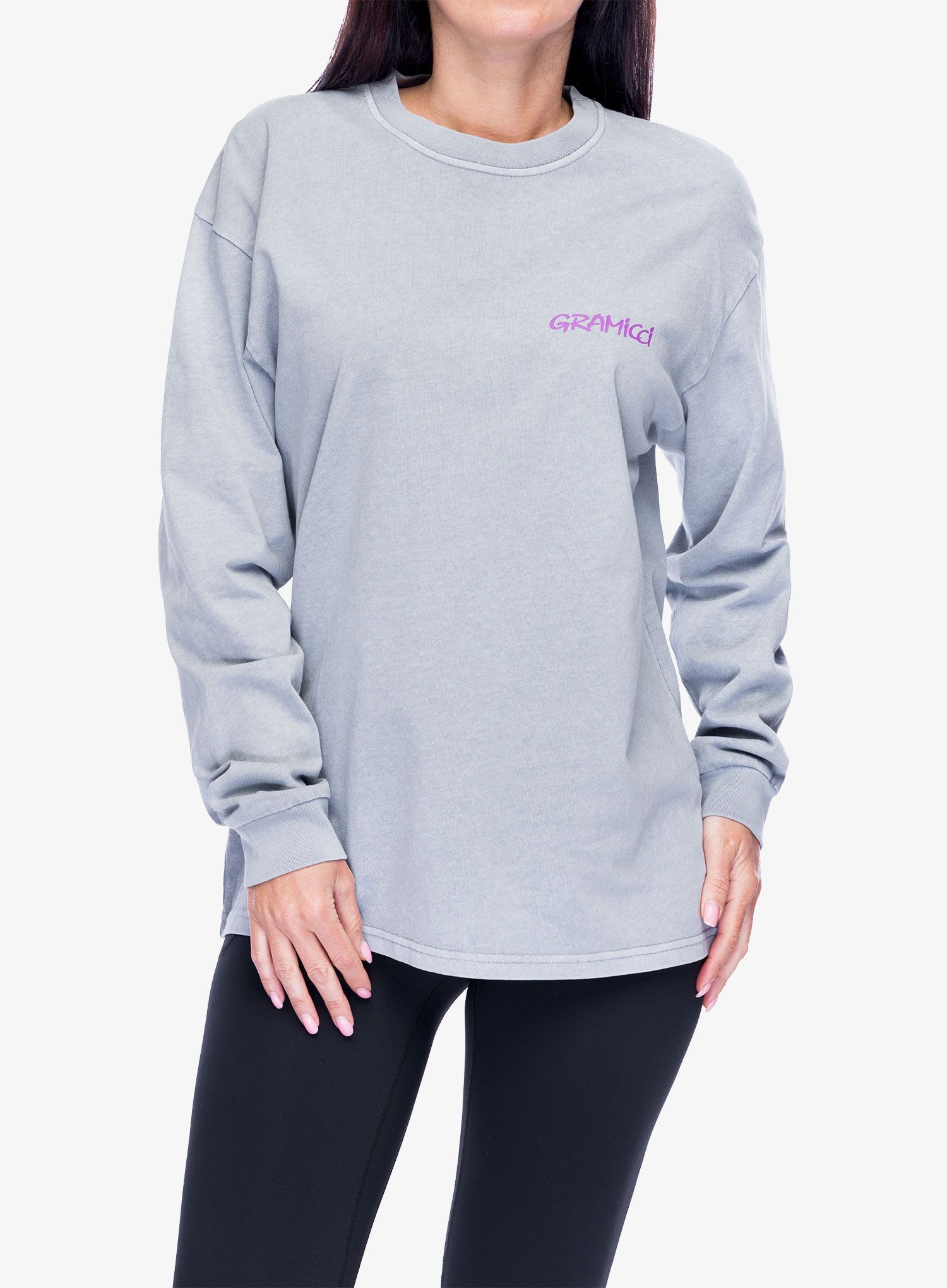 Majica z dolgimi rokavi Gramicci Carabiner L/S Tee - slate pigment