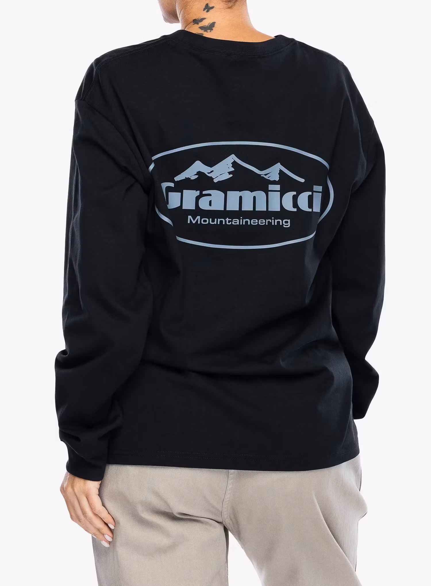 Majica z dolgimi rokavi Gramicci Mountaineering LS Tee - vintage black