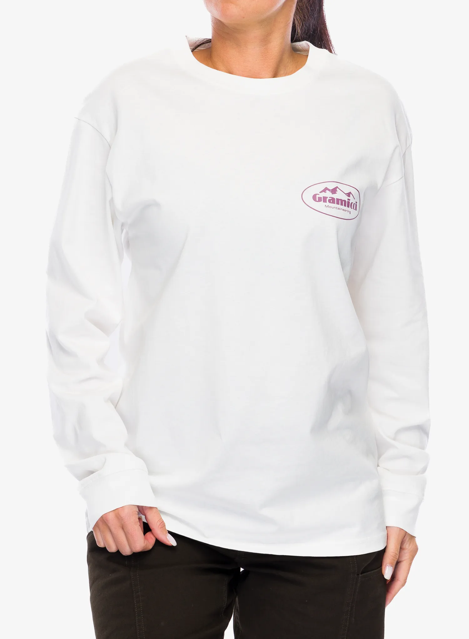 Majica z dolgimi rokavi Gramicci Mountaineering LS Tee - white