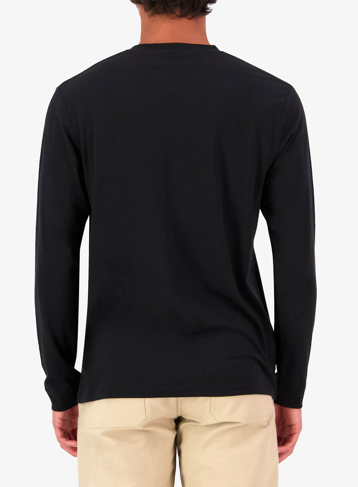 Majica z dolgimi rokavi Mons Royale Icon Merino Long Sleeve - black