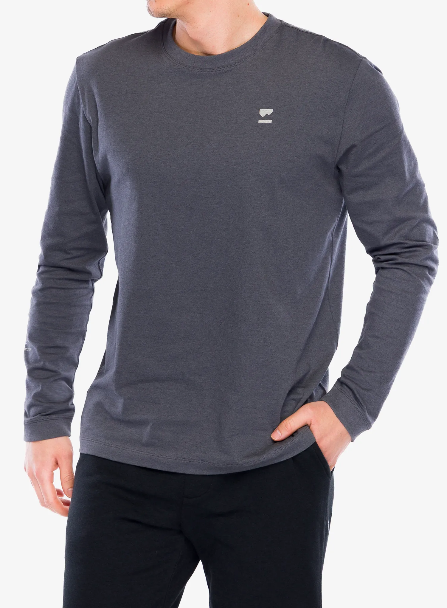 Majica z dolgimi rokavi Mons Royale Yonder Merino Organic Cotton Long Sleeve - vintage black