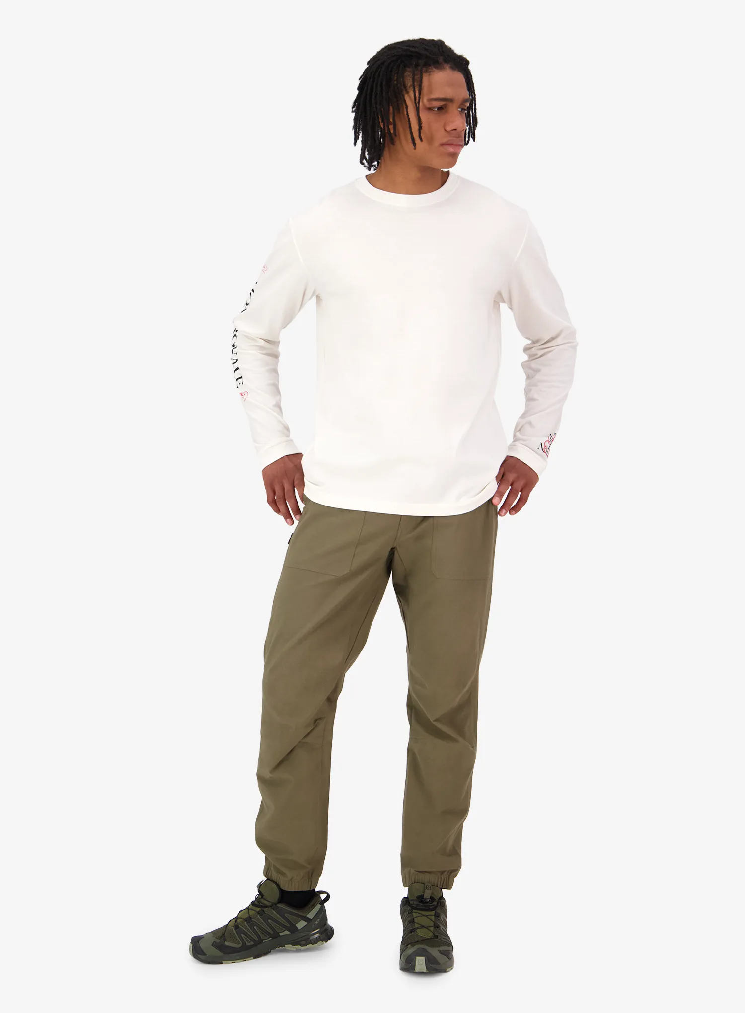 Majica z dolgimi rokavi Mons Royale Yonder Merino Organic Cotton Long Sleeve - vintage white