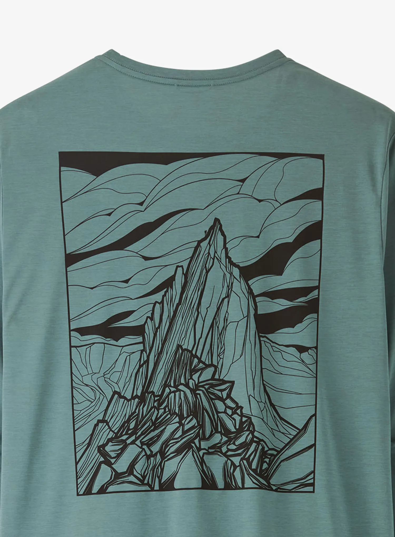 Majica z dolgimi rokavi Patagonia L/S Cap Cool Daily Shirt Cloud Crag - blue sage/l.blue sage x-dye
