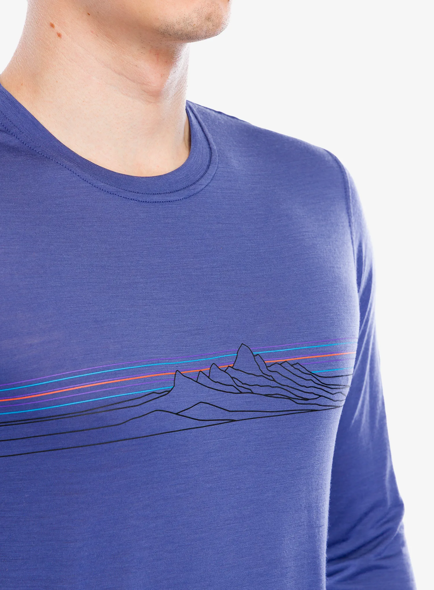 Majica z dolgimi rokavi Patagonia L/S Cap Cool Merino Graphic Shirt - strata stripe/solstice purple