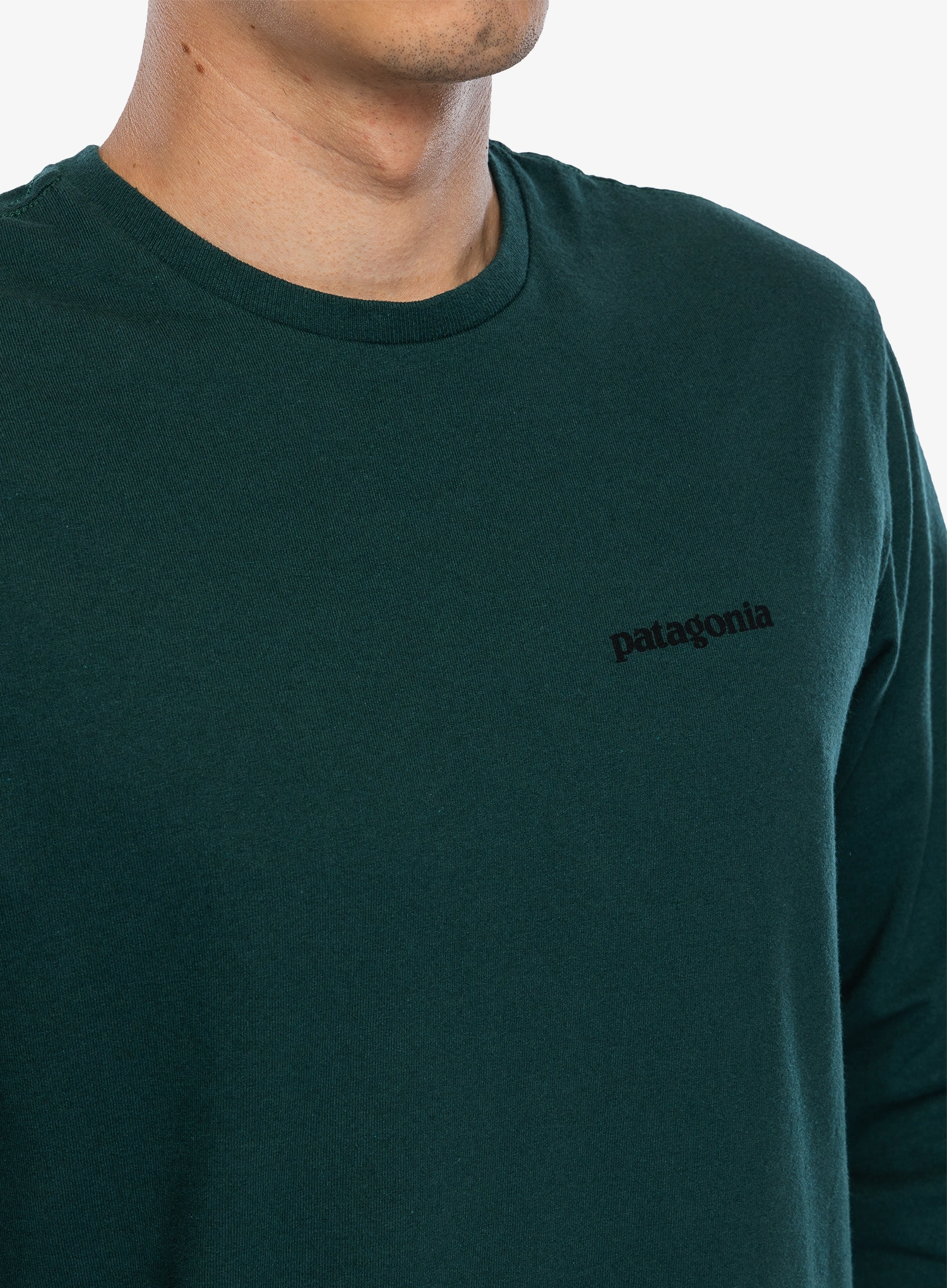 Majica z dolgimi rokavi Patagonia L/S P-6 Logo Responsibili-Tee - cascade green