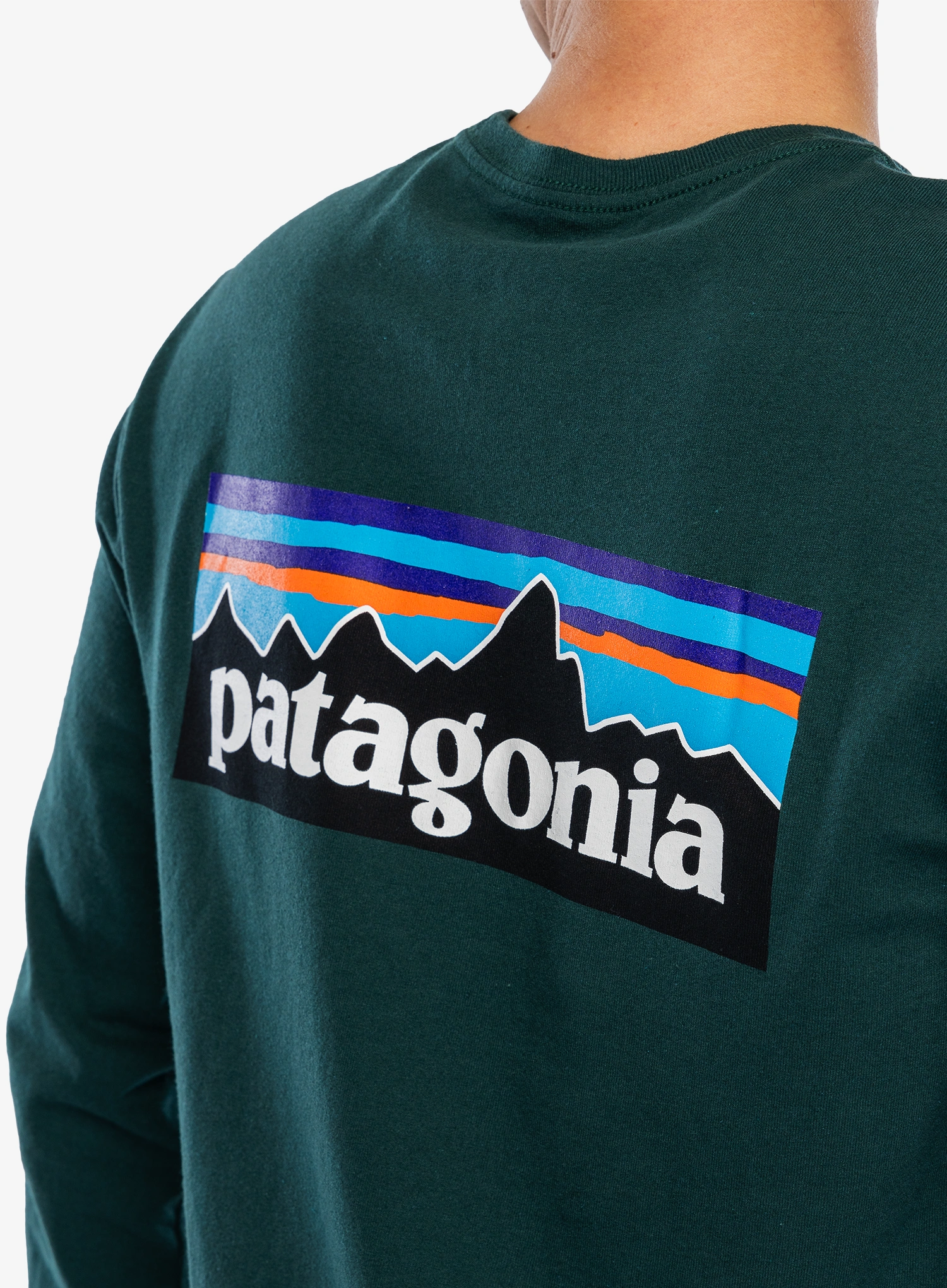 Majica z dolgimi rokavi Patagonia L/S P-6 Logo Responsibili-Tee - cascade green