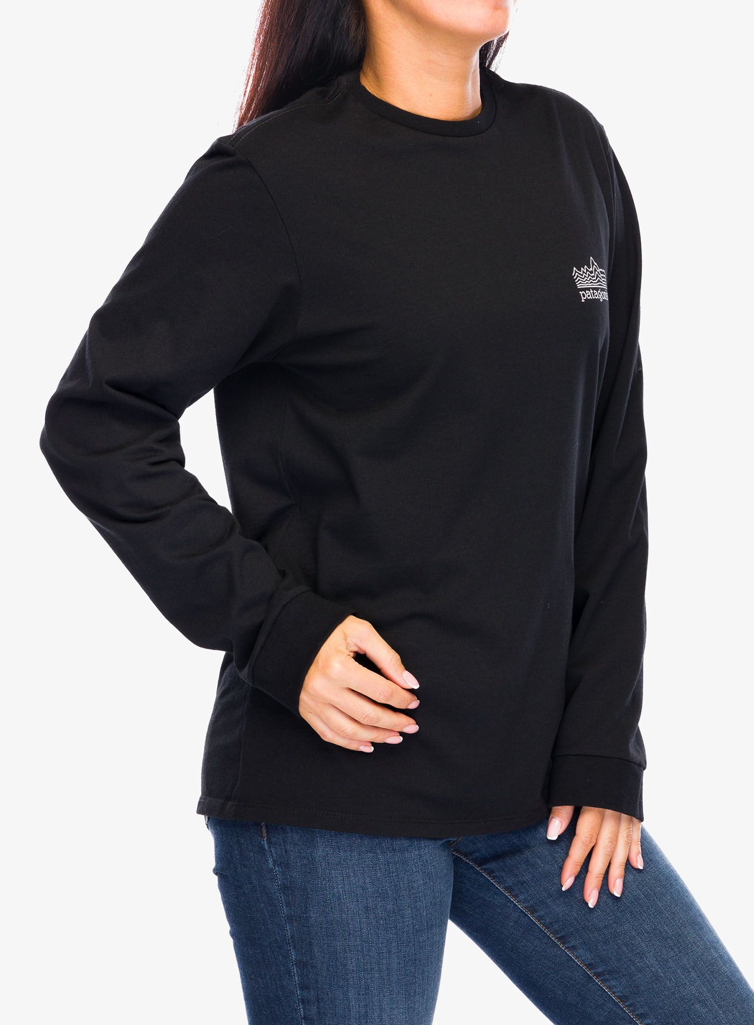 Majica z dolgimi rokavi Patagonia L/S Strataspire Responsibili-Tee - black