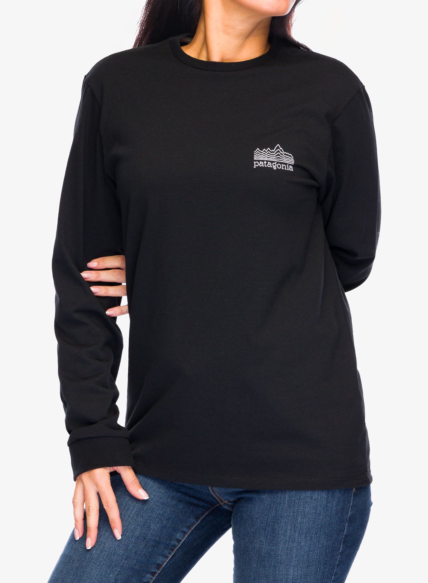 Majica z dolgimi rokavi Patagonia L/S Strataspire Responsibili-Tee - black