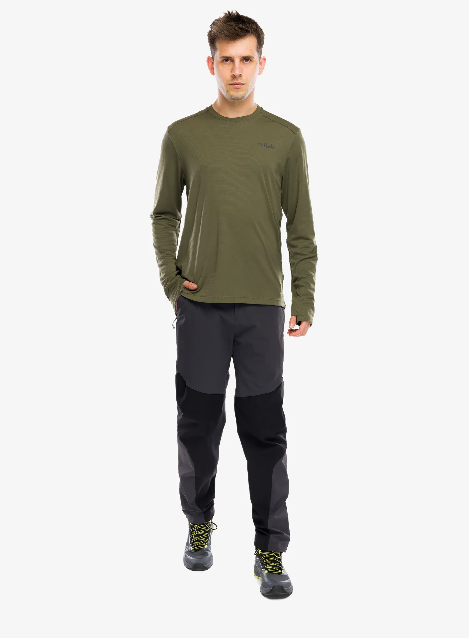 Majica z dolgimi rokavi Rab Force LS Tee - olive