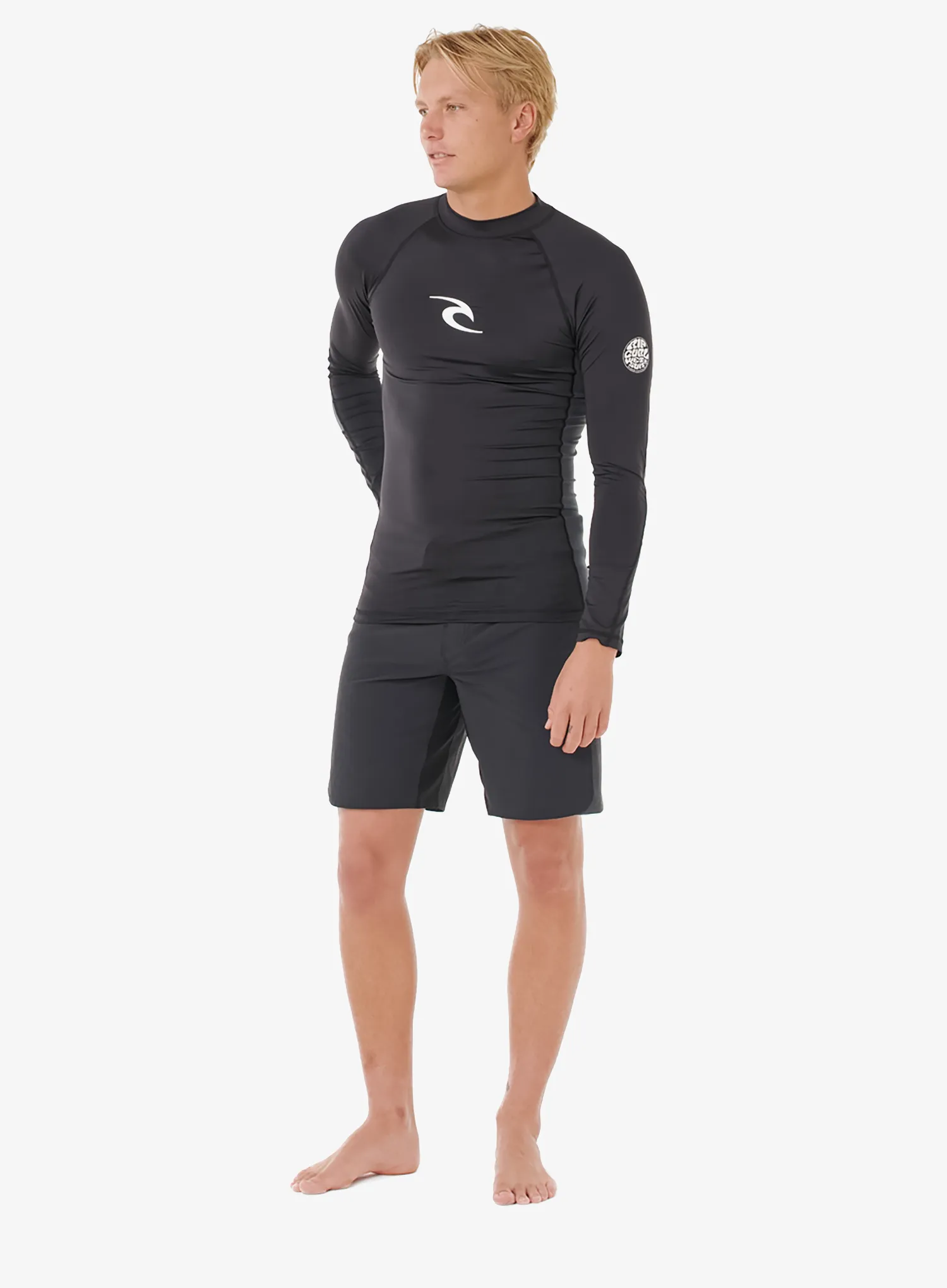 Majica z dolgimi rokavi Rip Curl Lycra Waves Upf Perf L/S - black