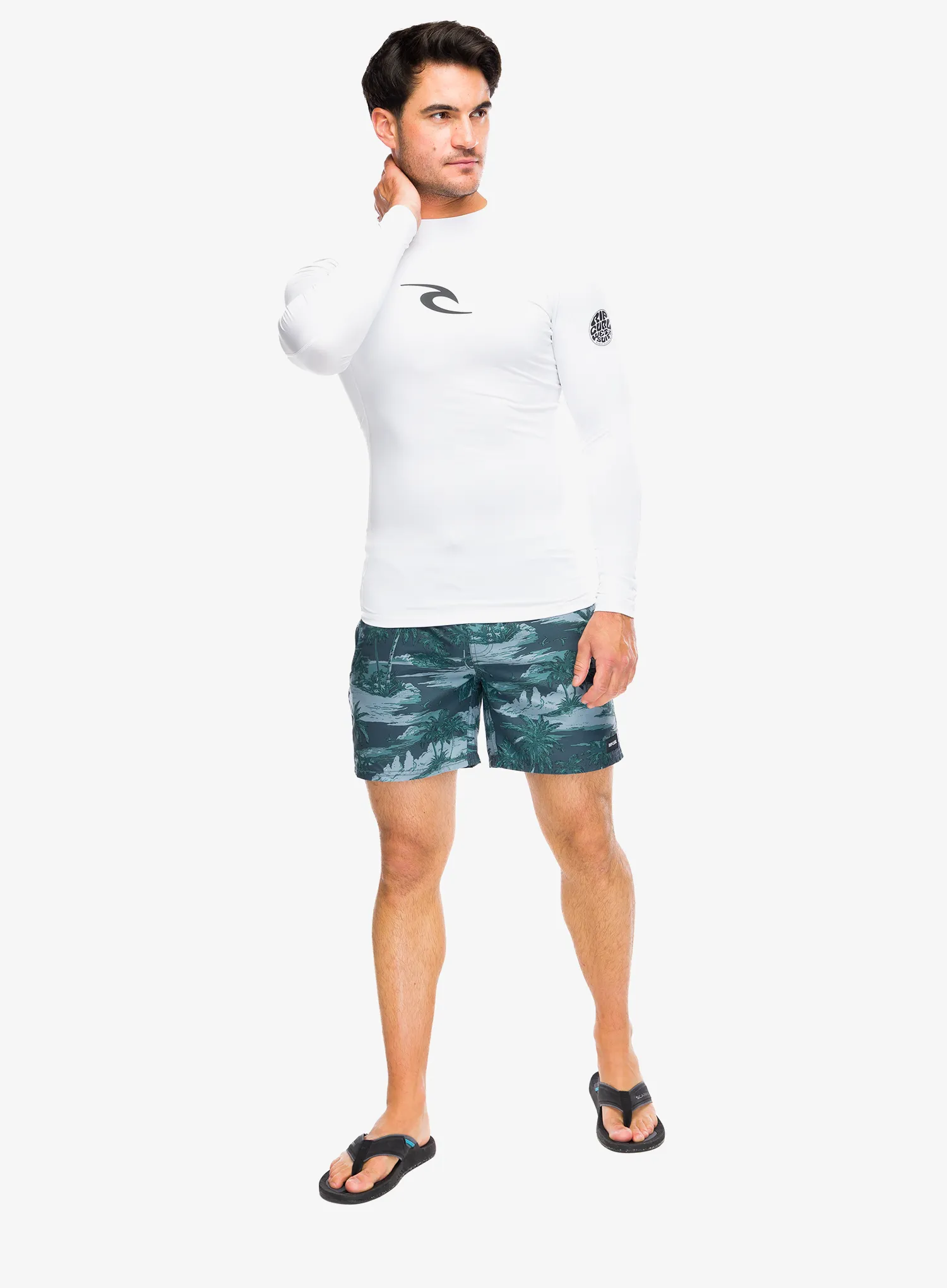 Majica z dolgimi rokavi Rip Curl Lycra Waves Upf Perf L/S - white