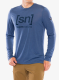 Majica z dolgimi rokavi Super.natural Grid Logo Ls - night blue/blueberry