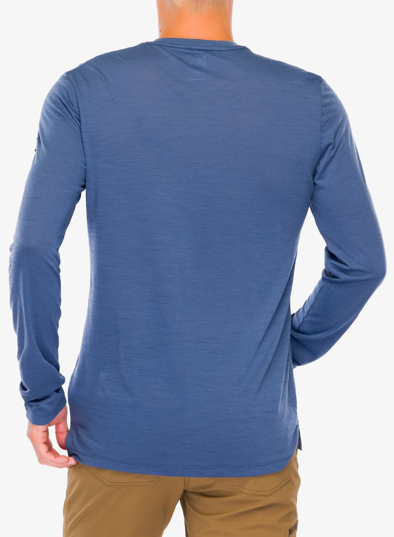 Majica z dolgimi rokavi Super.natural Grid Logo Ls - night blue/blueberry