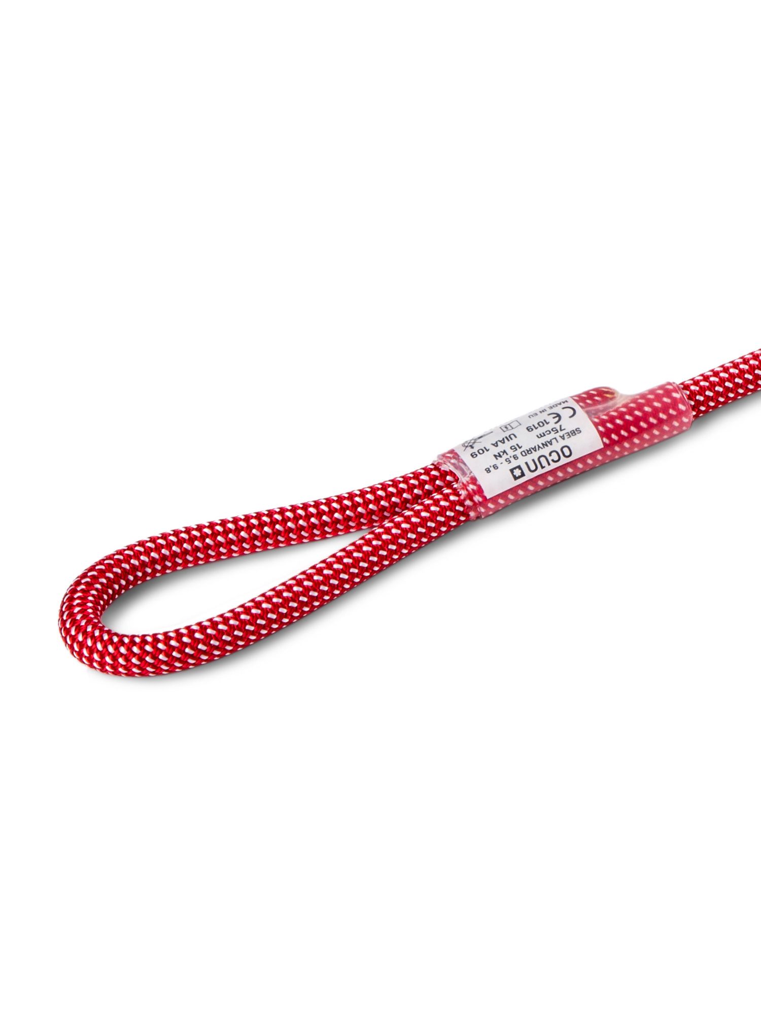 Samovarovalni komplet Ocun Sbea Lanyard 9,5 mm 75 cm - red/white