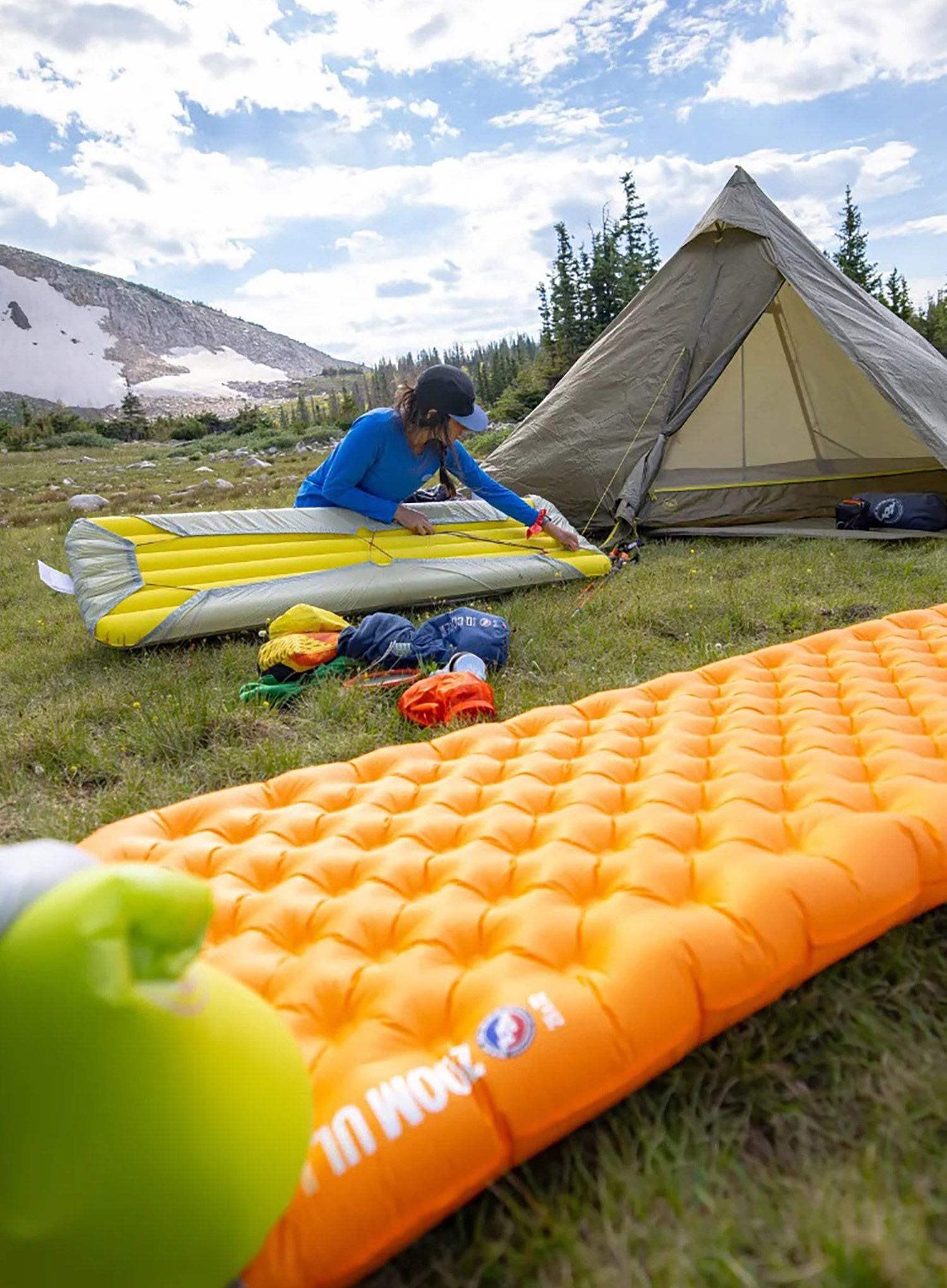 Napihljiva blazina Big Agnes Zoom Ul Insulated Wide Reg - amber glow