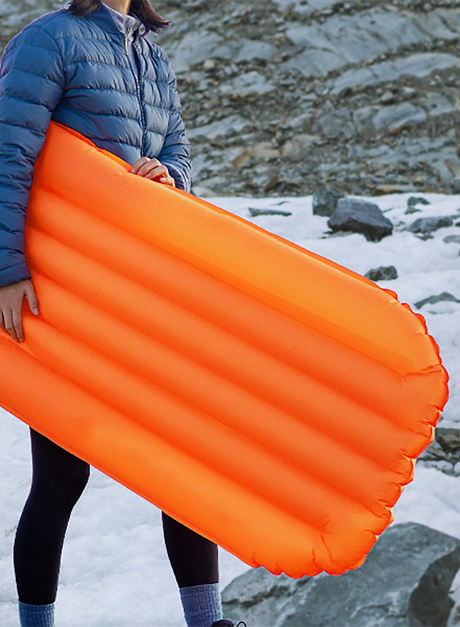 Napihljiva blazina Flextail Zero Mattress R05 Mummy - orange/orange