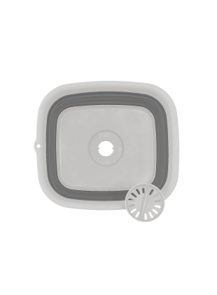 Pohodniška skleda Outwell Collaps Wash Bowl w/drain - grey mist
