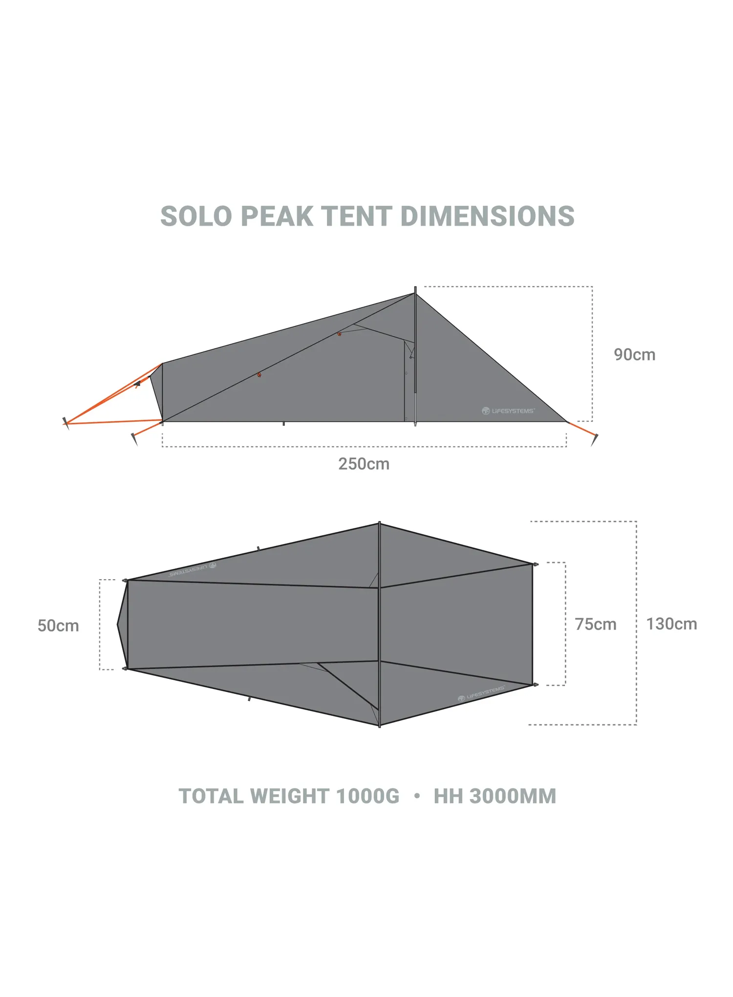 Šotor za eno osebo Lifesystems Solo Peak Tent